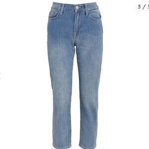 Frame Denim Light Blue Le Nouveau Straight-Leg Jeans